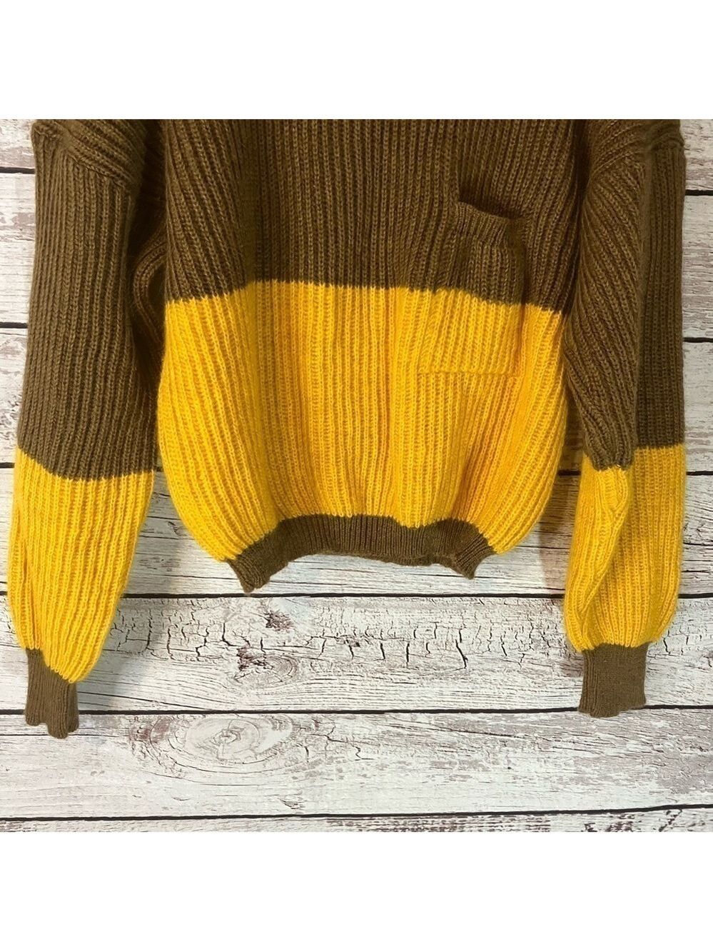 TACH Ribbed Long Sleeve Color Block Long Sleeve Sweater - Picture 5 of 10